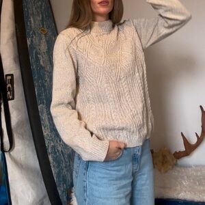 Vintage 100% Cotton Cozy Oatmeal Sweater